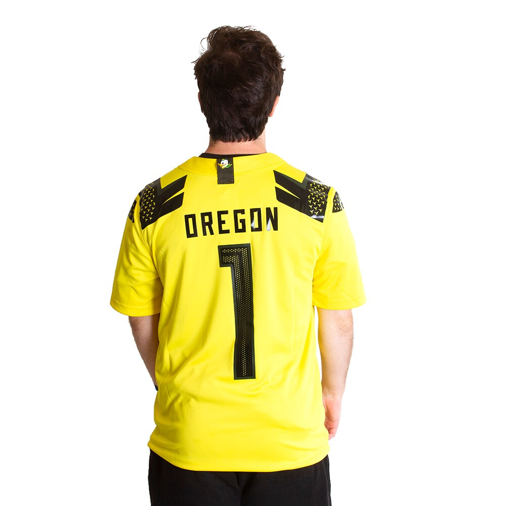 Classic Oregon O, Nike, Yellow, Jerseys, Polyester, Men, Football, Vapor Fuse, Game Day, 2023, #1, 736342